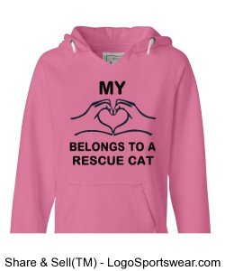 Pink Ladies Rescue Cat Sweatshirt Design Zoom