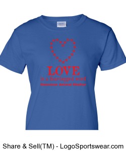Iris Blue Love Ladies Shirt Design Zoom