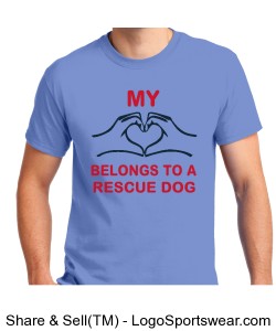 Light blue Rescue Dog Shirt Design Zoom