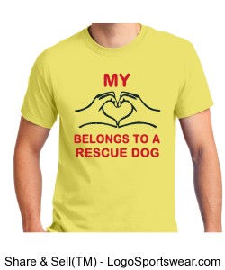 Yellow Rescue Dog Shirt Design Zoom