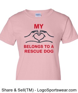 Light Pink Rescue Dog Shirt Design Zoom